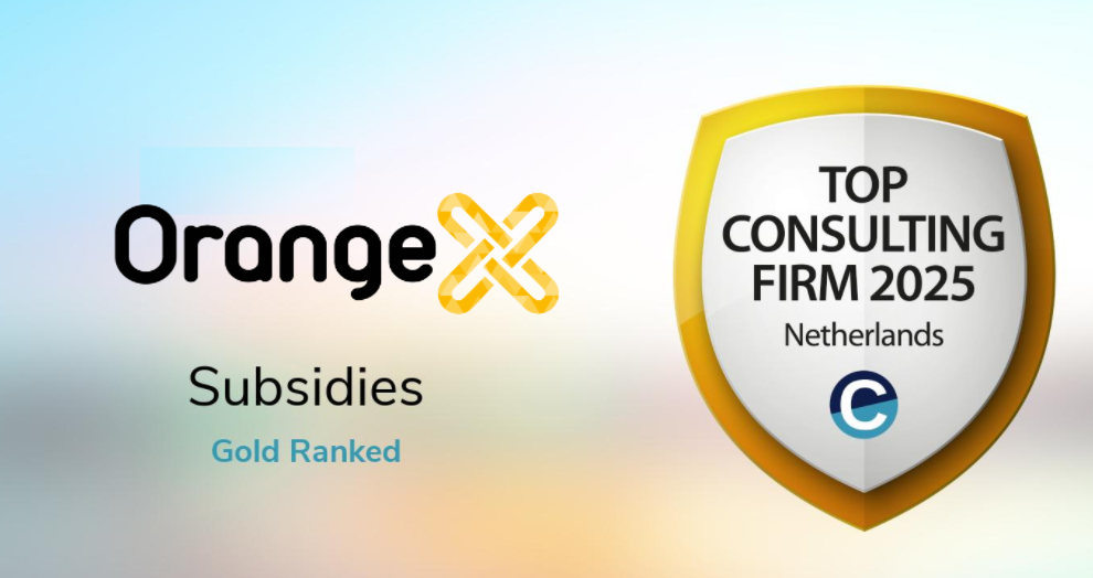 beste adviesbureau subsidiemanagement 2025 orangex embleem